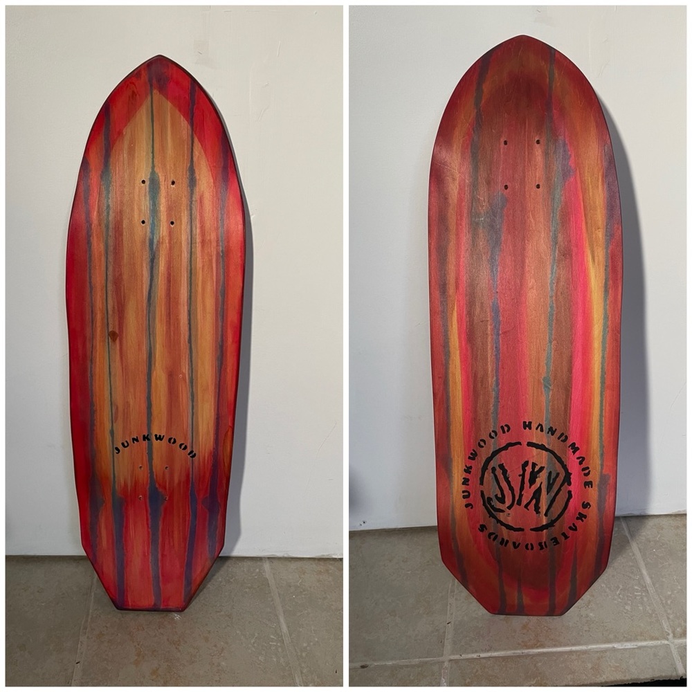 Sunwood Handmade Striped Skateboard Deck